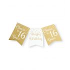 Party flag banner gold/white - 16