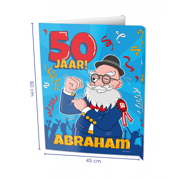 Paper Dreams Window signs Abraham 50 jaar
