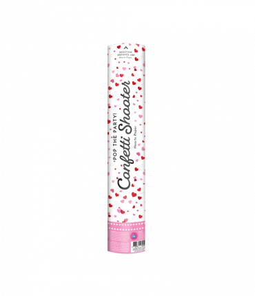 Confetti shooter 40 cm - Hearts paper
