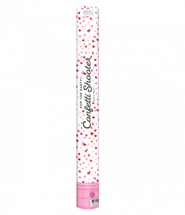 Confetti shooter 60 cm - Hearts paper