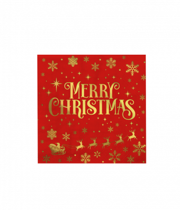 Napkins - Merry Christmas red