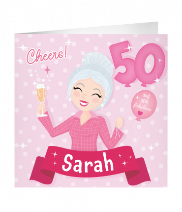 XL Greeting Cards - Sarah 50