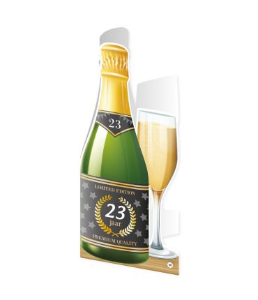 Champagne kaart - 23 jaar