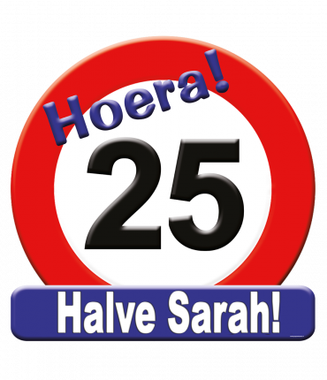 Huldeschild - 25 jaar halve Sarah