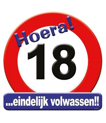 Huldeschild - 18 jaar