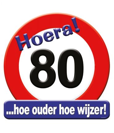 Huldeschild - 80 jaar