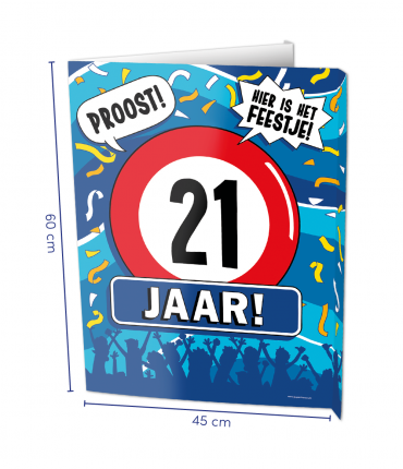 Window signs - 21 jaar