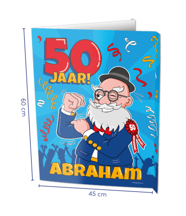 Window signs - Abraham 50 jaar