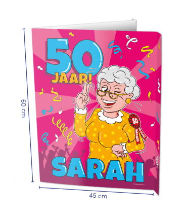 Window signs - Sarah 50 jaar