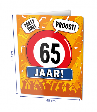 Window signs - 65 jaar