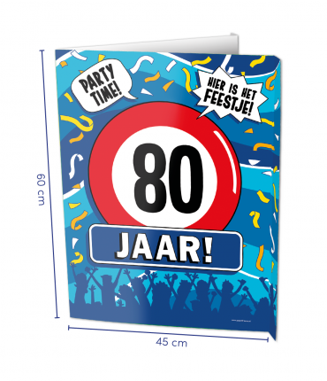 Window signs - 80 jaar