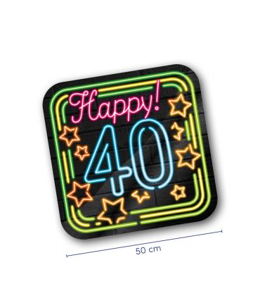 Neon decoration signs - 40 jaar