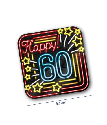 Neon decoration signs - 60 jaar