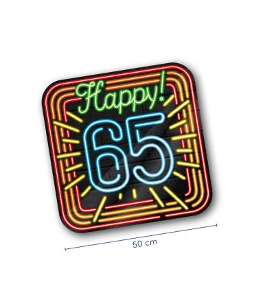 Neon decoration signs - 65 jaar