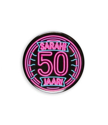 Neon button - Sarah 50