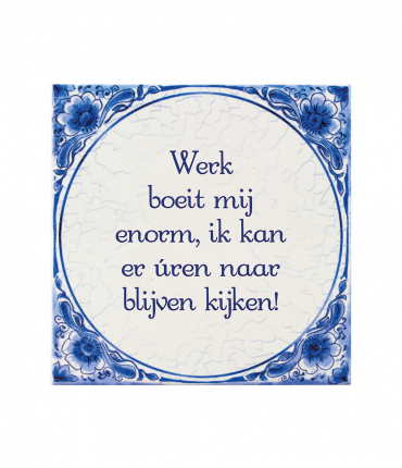 Tegels delfts blauw - Werk boeit