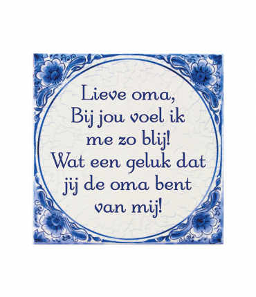 Tegels delfts blauw - Lieve Oma