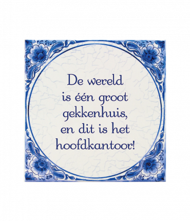 Tegels delfts blauw - Gekkenhuis