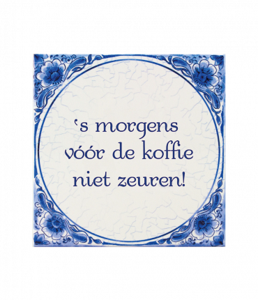 Tegels delfts blauw - 's Morgens