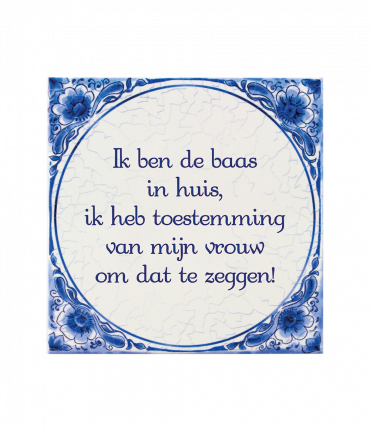 Tegels delfts blauw - Baas in huis