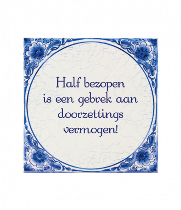 Tegels delfts blauw - Half bezopen