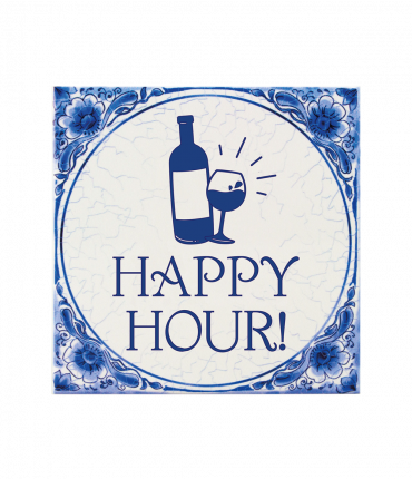 Tegels delfts blauw - Happy hour!