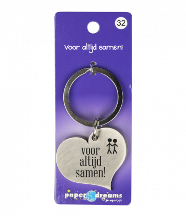 Hart sleutelhanger - Voor altijd samen