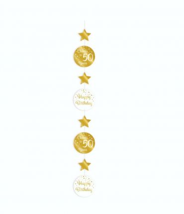 Hanging decoration gold/white - 50