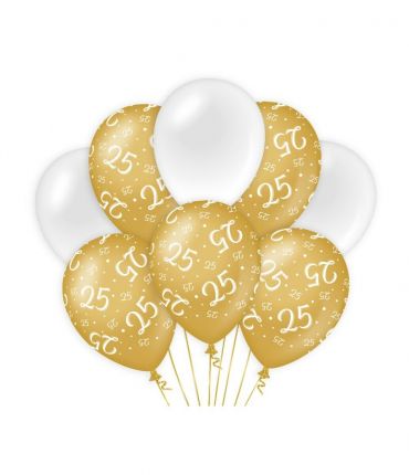 Balloons gold/white - 25