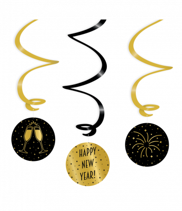 Swirl decorations - Happy new year!