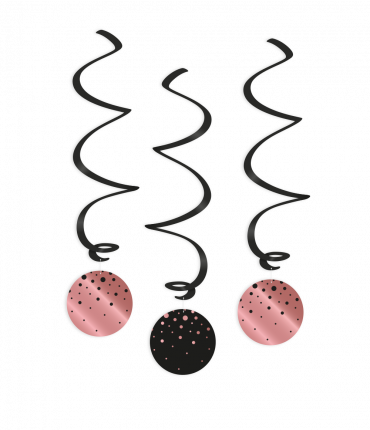 Swirl decorations roseblack - Bubbles