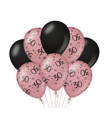 Decoration balloons Rose/black - 30