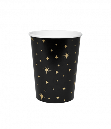 Party table ware - bekers black/gold