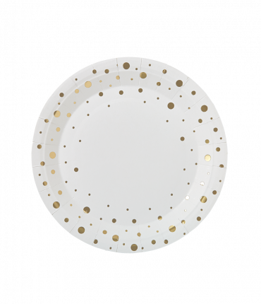 Party table ware - bordjes gold/white