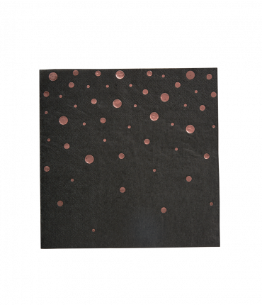 Party table ware - Napkins rose/black