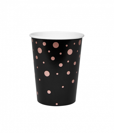 Party table ware - Cups rose/black