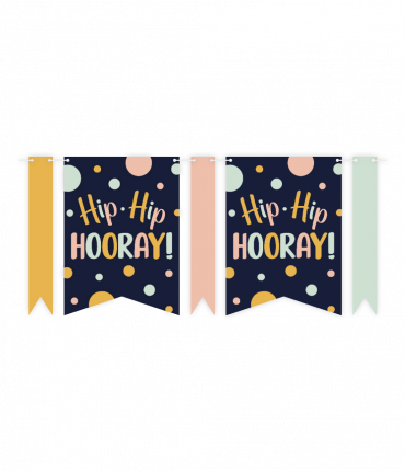 Flag banner - Hip hip hooray