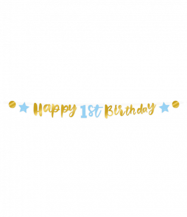 Letter banner - First birthday boy