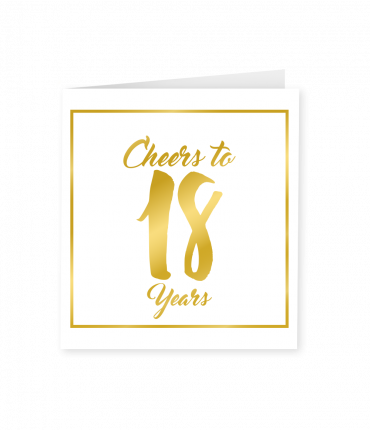 Gold white cards - 18 years