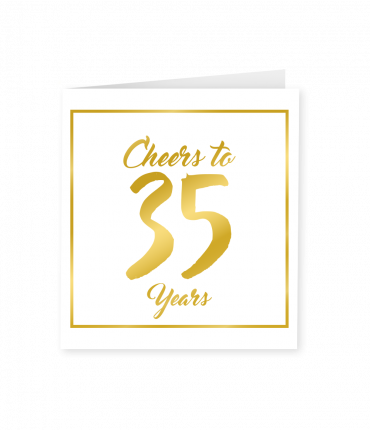 Gold white cards - 35 years