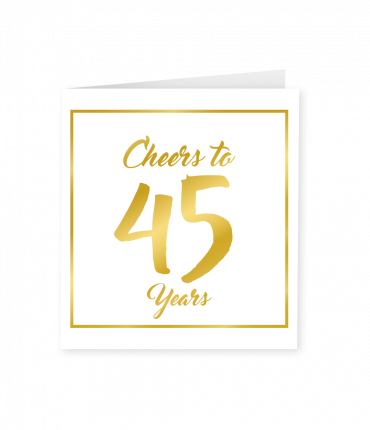 Gold white cards - 45 years