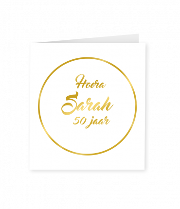 Gold white cards - Sarah 50