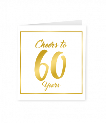 Gold white cards - 60 years