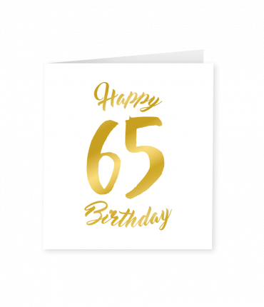 Gold white cards - 65 years