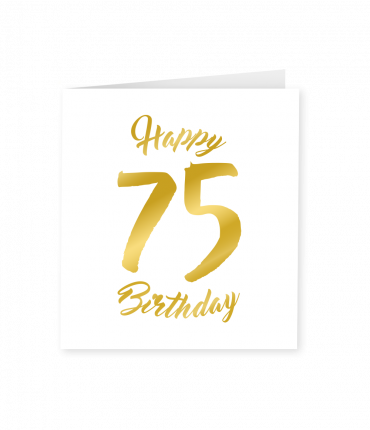 Gold white cards - 75 years