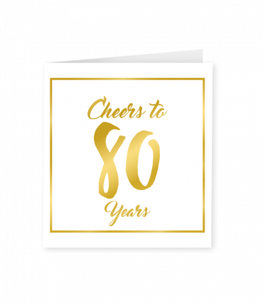 Gold white cards - 80 years