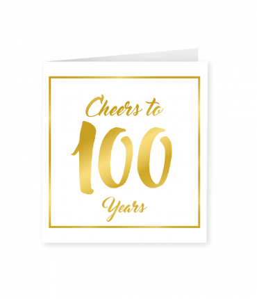 Gold white cards - 100 years