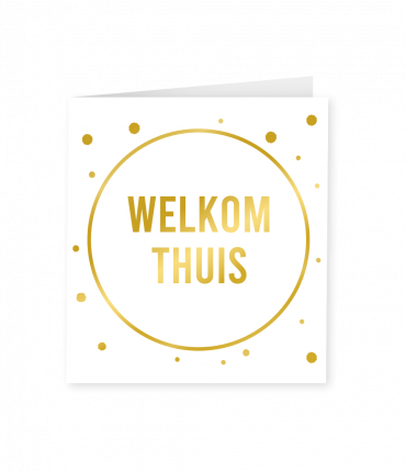 Gold white cards - Welkom thuis
