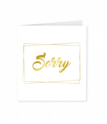 Gold white cards - Sorry