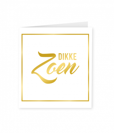 Gold white cards - Dikke zoen